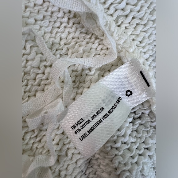 Gap Womens Off White Sleeveless Shawl Neck Open Front Cardigan Sweater Sz Med - Picture 8 of 10